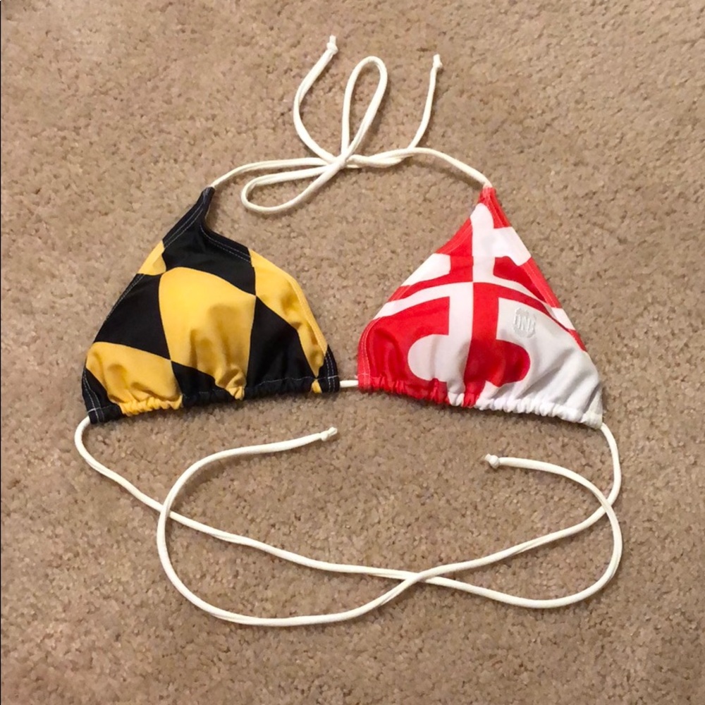 Maryland Flag Bikini Top Size XL